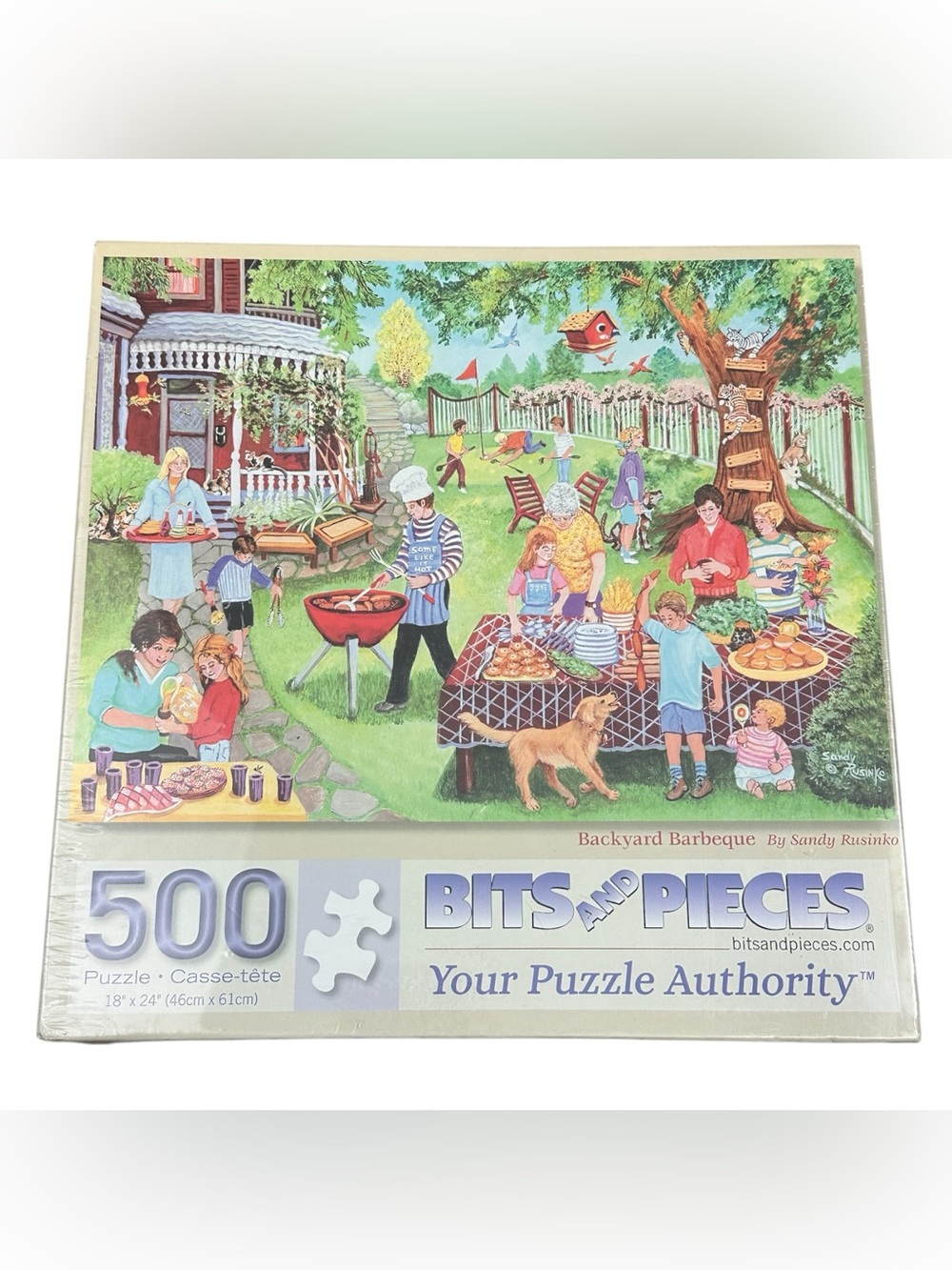 Bits & Pieces Backyard Barbeque 500 Piece Jigsaw Puzzle Sandy Rusinko New Sealed